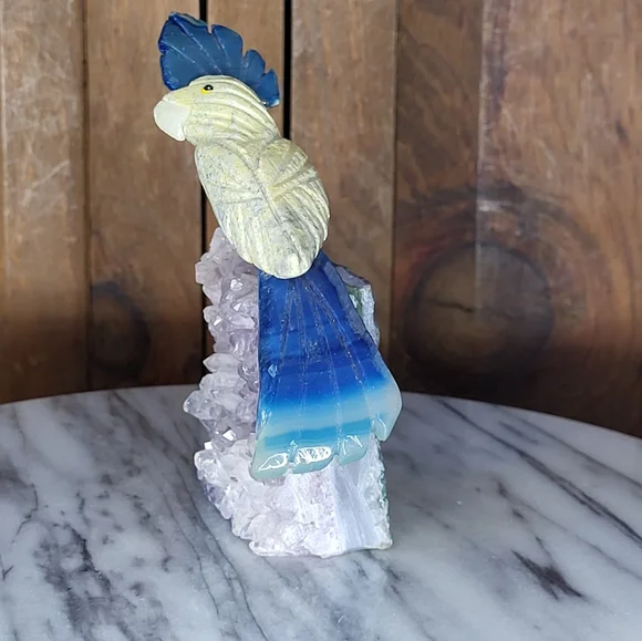 Amethyst Stone Parrot